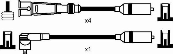 NGK 0502 - Комплект проводов зажигания parts5.com