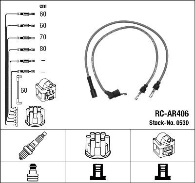 NGK 0530 - Комплект проводов зажигания parts5.com