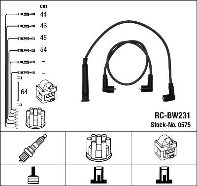 NGK 0575 - Комплект проводов зажигания parts5.com