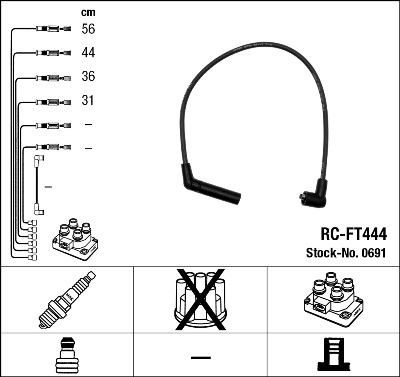 NGK 0691 - Комплект проводов зажигания parts5.com