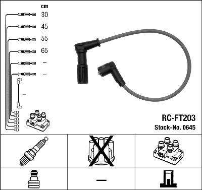 NGK 0645 - Комплект проводов зажигания parts5.com