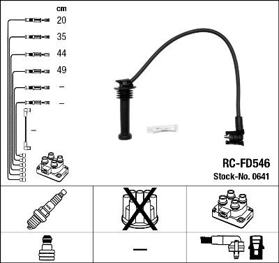 NGK 0641 - Комплект проводов зажигания parts5.com
