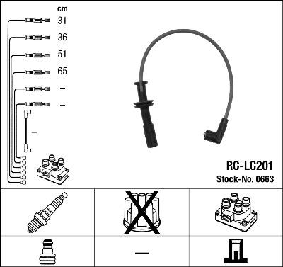 NGK 0663 - Комплект проводов зажигания parts5.com
