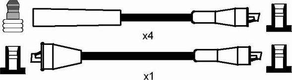 NGK 0678 - Комплект проводов зажигания parts5.com