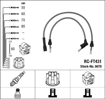 NGK 0678 - Комплект проводов зажигания parts5.com
