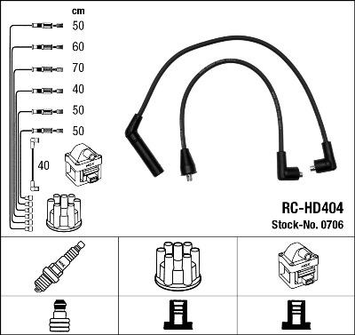 NGK 0706 - Комплект проводов зажигания parts5.com