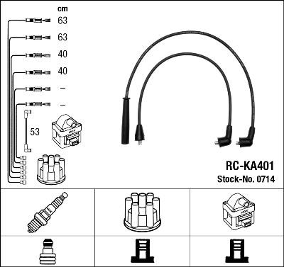 NGK 0714 - Комплект проводов зажигания parts5.com