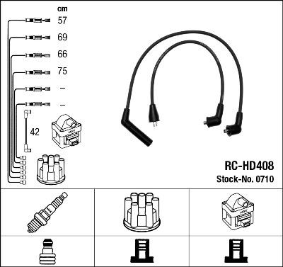 NGK 0710 - Комплект проводов зажигания parts5.com