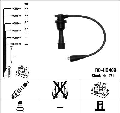 NGK 0711 - Комплект проводов зажигания parts5.com