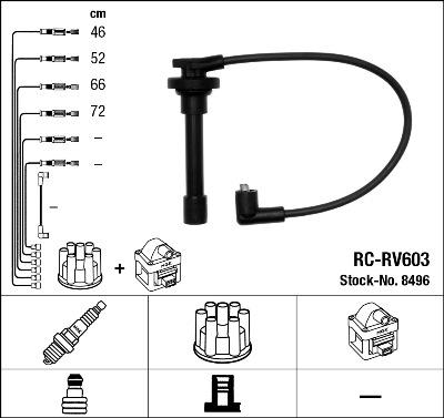 NGK 8496 - Комплект проводов зажигания parts5.com