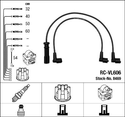 NGK 8469 - Комплект проводов зажигания parts5.com