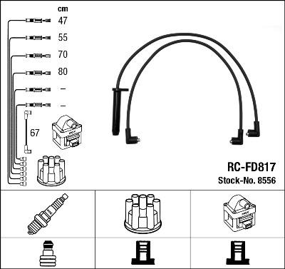 NGK 8556 - Комплект проводов зажигания parts5.com