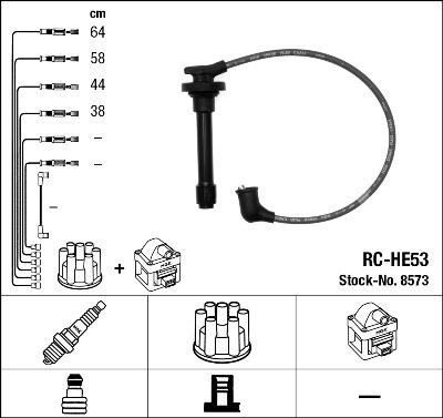 NGK 8573 - Комплект проводов зажигания parts5.com