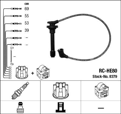 NGK 8379 - Комплект проводов зажигания parts5.com