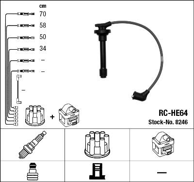 NGK 8246 - Комплект проводов зажигания parts5.com