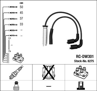 NGK 8275 - Комплект проводов зажигания parts5.com