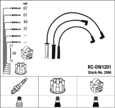 NGK 2996 - Комплект проводов зажигания parts5.com