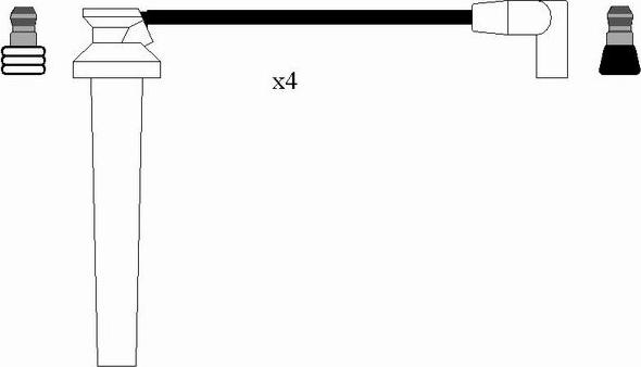 NGK 2476 - Комплект проводов зажигания parts5.com