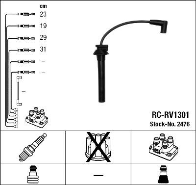 NGK 2476 - Комплект проводов зажигания parts5.com