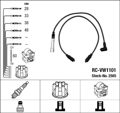 NGK 2565 - Комплект проводов зажигания parts5.com