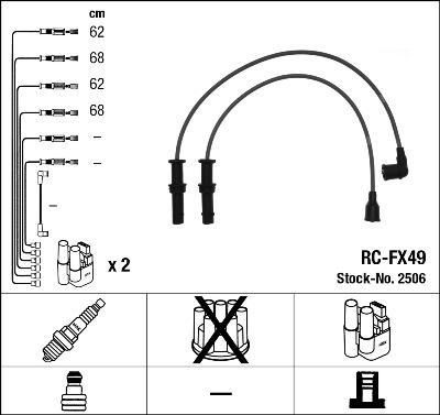 NGK 2506 - Комплект проводов зажигания parts5.com