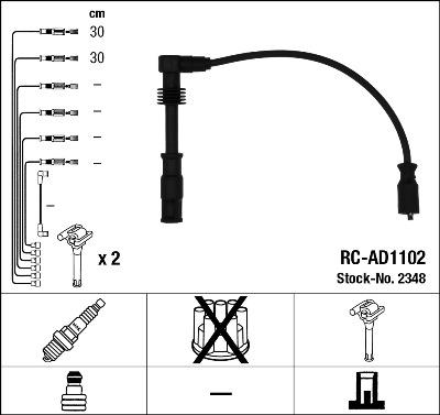 NGK 2348 - Комплект проводов зажигания parts5.com