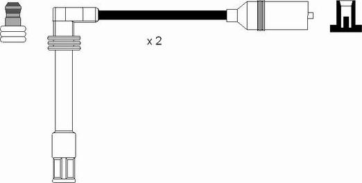 NGK 2348 - Комплект проводов зажигания parts5.com