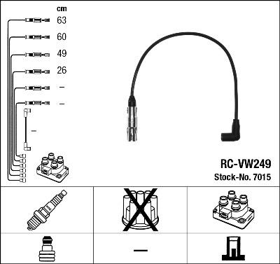 NGK 7015 - Комплект проводов зажигания parts5.com