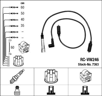 NGK 7363 - Комплект проводов зажигания parts5.com