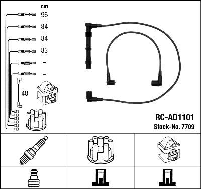 NGK 7709 - Комплект проводов зажигания parts5.com