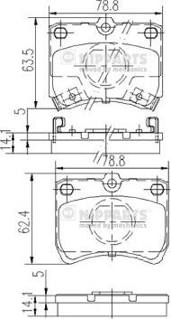 Nipparts J3603032 - Тормозные колодки, дисковые, комплект parts5.com