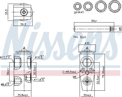 Nissens 999445 - Расширительный клапан, кондиционер parts5.com