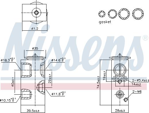 Nissens 999426 - Расширительный клапан, кондиционер parts5.com