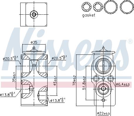 Nissens 999421 - Расширительный клапан, кондиционер parts5.com