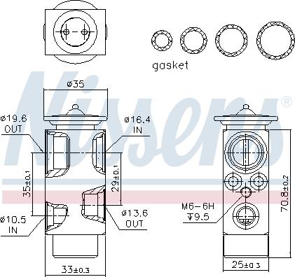 Nissens 999322 - Expansion Valve, air conditioning parts5.com