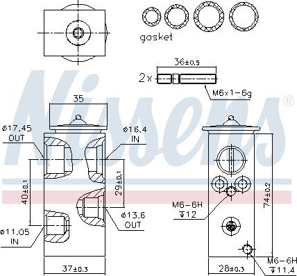 Nissens 999292 - Расширительный клапан, кондиционер parts5.com