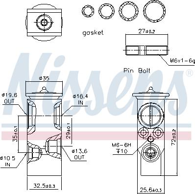 Nissens 999297 - Válvula de expansión, aire acondicionado parts5.com