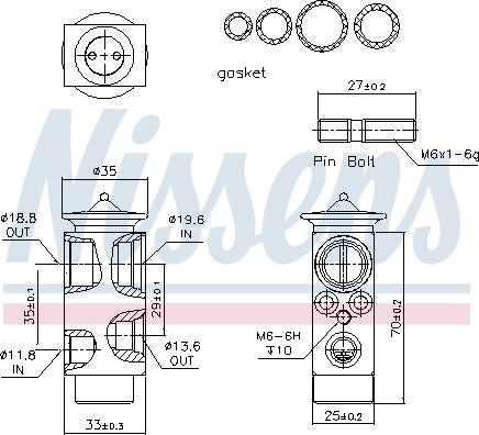 Nissens 999233 - Расширительный клапан, кондиционер parts5.com