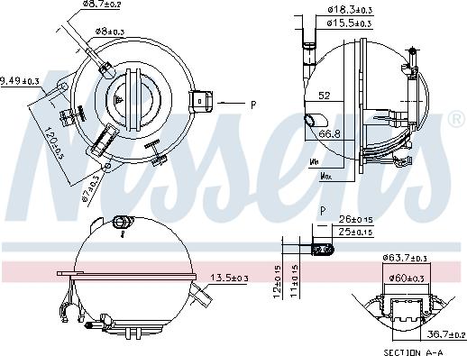 Nissens 996116 - Компенсационный бак, охлаждающая жидкость parts5.com