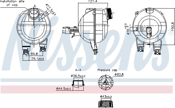 Nissens 996306 - Компенсационный бак, охлаждающая жидкость parts5.com