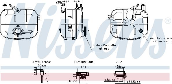 Nissens 996243 - Компенсационный бак, охлаждающая жидкость parts5.com