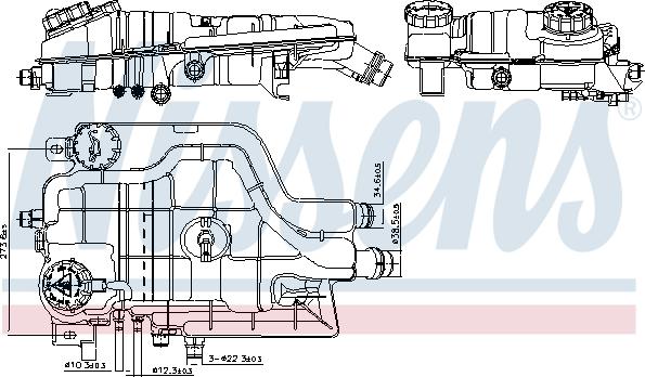 Nissens 996205 - Компенсационный бак, охлаждающая жидкость parts5.com