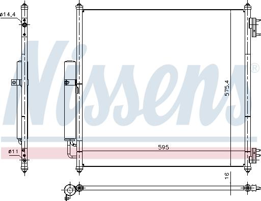 Nissens 940408 - Конденсатор кондиционера parts5.com