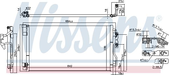 Nissens 940628 - Конденсатор кондиционера parts5.com