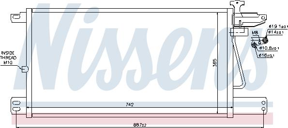 Nissens 940198 - Конденсатор кондиционера parts5.com