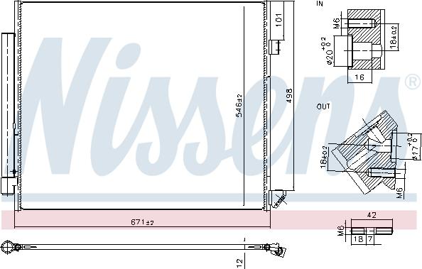 Nissens 940852 - Конденсатор кондиционера parts5.com