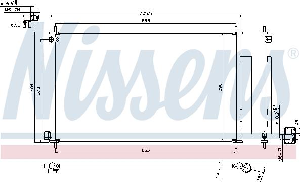 Nissens 940354 - Конденсатор кондиционера parts5.com