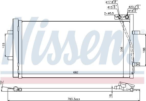 Nissens 940255 - Конденсатор кондиционера parts5.com