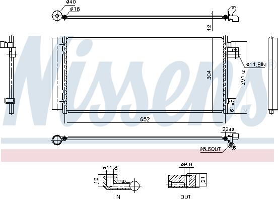 Nissens 941242 - Конденсатор кондиционера parts5.com