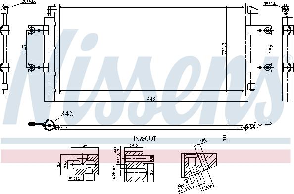 Nissens 941254 - Конденсатор кондиционера parts5.com